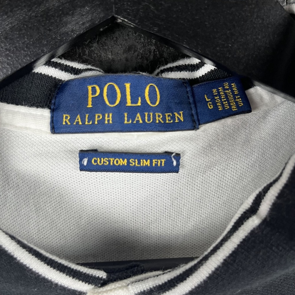 Polo Ralph Lauren Men's White Slim Polo Shirt Large -Flaws - Picture 3 of 8